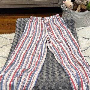 Old Navy Multicolor Striped Wide-Leg Pants
